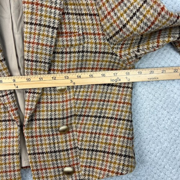 Elie Tahari Womens Tweed Jacket Blazer Autumn Glen Check Prince of Wales Size 6 - Picture 9 of 16